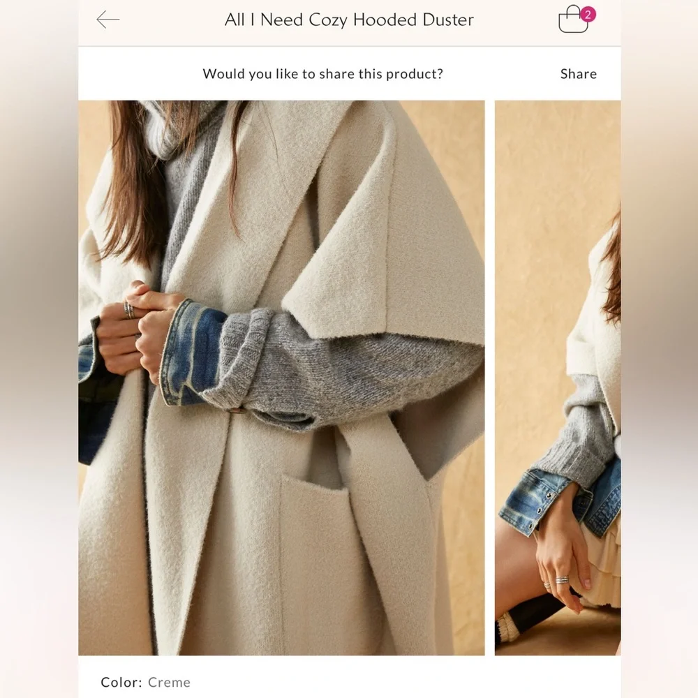 Free People hooded duster - Picture 4 of 12